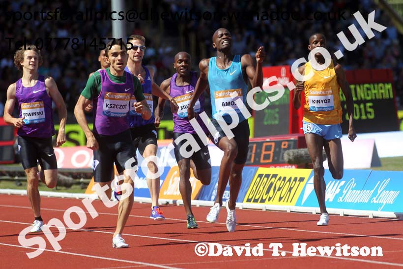 Mens 800 metres, IAAF Diamond League, Birmingham. Photo: David T. Hewitson/Sports for All Pics
